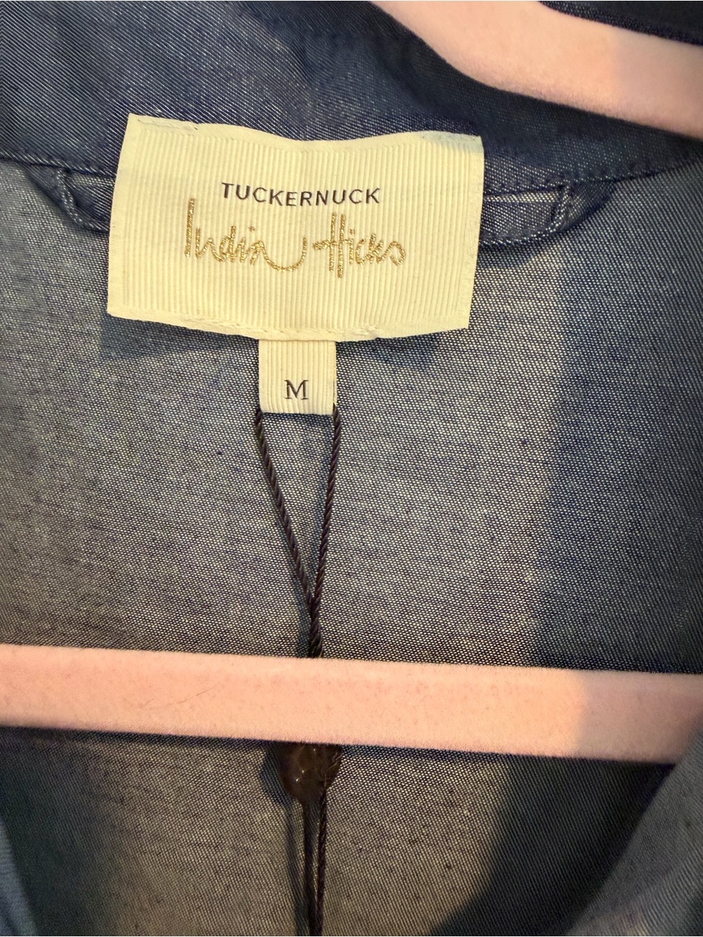 Tuckernuck x India Hicks Blue Belted Maxi Shirt Dress M - Picture 5 of 9